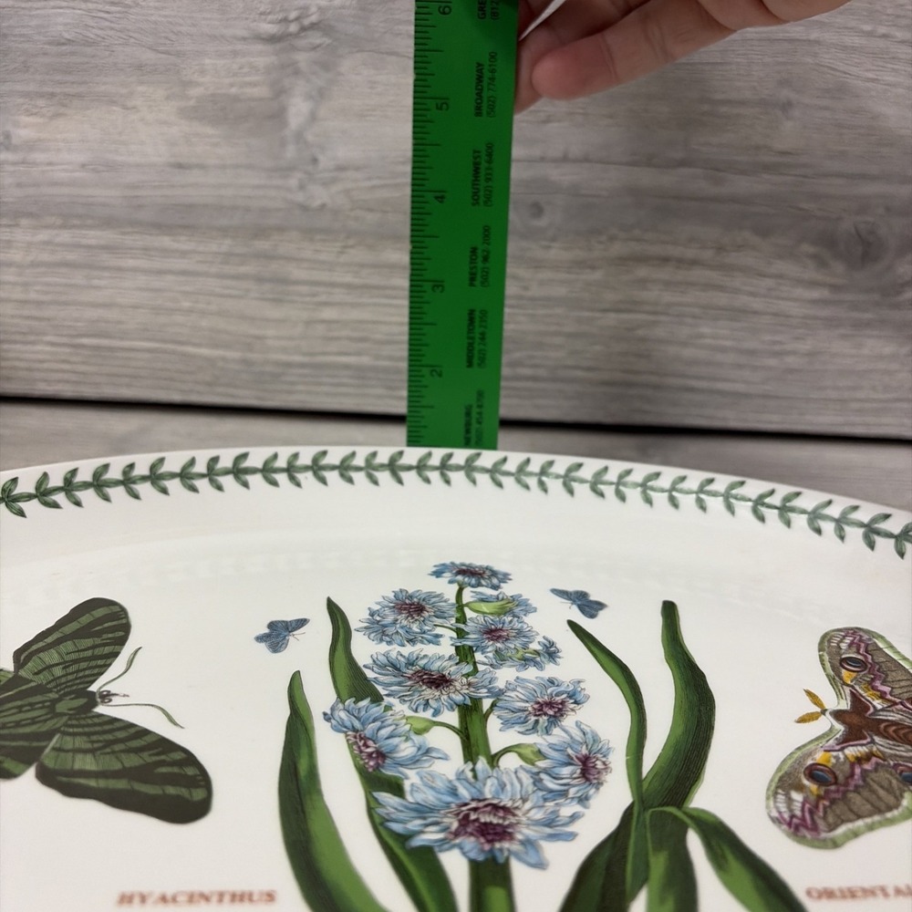 Portmeirion Botanic Garden 13 Inch Oval Steak Platter Eastern Hyacinth (D1) - Picture 7 of 9